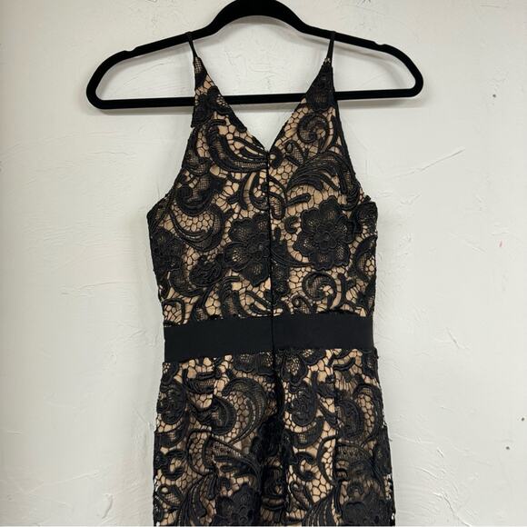 Dress The Population Black Lace Sleeveless Mini Cocktail Dress Womens XS Formal - Picture 11 of 14